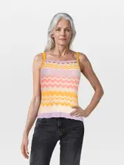 Zigzag Knitted Tank Top