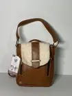 Summer & Rose Brown Vegan Leather Crossbody Shoulder Backpack 3 Way Bag Purse