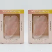 2 Packs Mei Apothecary Mini ROSE QUARTZ Gua Sha Facial Massage Beauty Tool