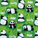 綠草大熊貓棉布拼布縫紉絎縫DIY襯衫服裝兒童手工拼布材料