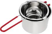 BESPORTBLE 1 Set Stainless Steel Chocolate Melting Pot Silicone Handle Double Boiler for Fondue Camping Cookware Lightweight Portable for Chocolate and Cheese Melting