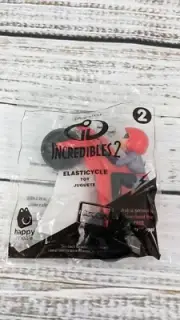 NIB 2018 Disney Incredibles Happy Meal Toy Elasticycle Mrs Elastigirl #2 Sealed