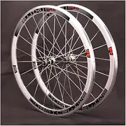 Road Bike Wheelset 700C Road Bike Wheelset Double Wall Alloy Rim Brake 40Mm 8-11 Speed Bike Wheel for (V/C Brake),Bike Carbon Fiber Road Wheelset(Silver)
