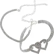 [ANDRESLAD] Heart Anklet Bracelet Women's Jewelry Fashion Anklet for Women Silver Anklet for Beach