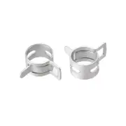 Steel Band Clamp 11mm Hose Tube Spring Clips Clamp Silver Manganese Steel 50Pcs