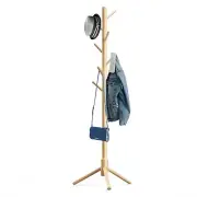 Wooden Coat Tree Freestanding Hat Rack for Entryway Bedroom Office Hallway
