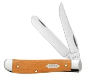 Case xx Knives Natural Canvas Micarta Mini Trapper 23695 Stainless Pocket Knife