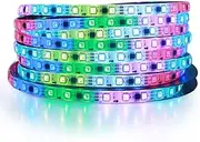ALITOVE WS2811 Addressable RGB LED Strip 12V Programmable LED Pixel Strip Lights 16.4ft 300 LEDs Dream Color Digital LED Flexible Rope Light Waterproof IP65 with 3M VHB Heavy Duty Self-Adhesive Back