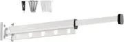 Wall Mounted Laundry Drying Rack | Collapsible Clothes Drying Hanger - Wall Mounted Clothes Drying Rack for Laundry, Folding Indoor Laundry Hanger Dryer Rack