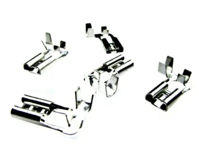 From OZ Quality 5PC 4.8mm Right Angle Spade Terminal Electrical Flag Fitting +FP