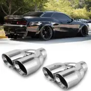 Dual Exhaust Tip 2.5" Inlet 3.5" Outlet 9.5" Long For Dodge Challenger 2008-2023