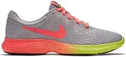 [Nike] Revolution 4 Fade GS (Grade School) Big Kids Running Shoes Sneakers, Wolf Grey/Pink Rainbow, Size 3.5Y (M) US