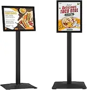 STANDNEE Heavy-duty 8.5x11 in Sign Stand Holder Floor Stand Sign, Poster Display Stand Standing Signs with Magnetic Frame & Heavy-duty pedestal, Black