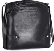 [LEDERBUCK] Terry Large Soft Real Leather Womens Crossbody Handbags and Purses-Triple Zip Premium Sling Crossover Shoulder Bag