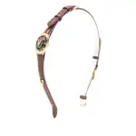 [Yvmin] Yvmin Leather Emblem Headband ONE SIZE BROWN/GOLD
