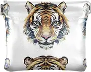 [FRODOTGV] Tigers Women's Leather Coin Purses Pouches Fancy Mini Purse Wallet for Women Girls, Tigers, 4.33"(L) x 3.74"(W) x 0.39"(H), Classic