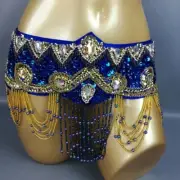 Women Sequins Belly Dance Costume Hip Scarf Bellydance Belt with Tassel Beads