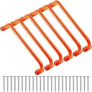 Zonon 6 Pcs 17 Inch Safety Playground Handles Swing Set Kids Metal Safety Handles Outdoor Swing Set Accessories Grab Playset Handles Grips Climbing Frame for Monkey Bars Play House Jungle Gym (Orange)