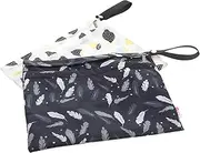 Portable Nappy Bags 2pcs Diaper Storage Bags Waterproof Pouch Large Storage Nappy Containers Diaper Changing Bags