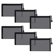 Small Mesh Cosmetic Bags, 6Pcs Nylon Makeup Pouches with Zipper for Home Office
