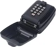 Outdoor Key Lock Box Wall Mounted 12 Digit Combination Lockbox Key Holder Box Card Storage Black