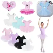 Girls Ballerina Ballet Dance Dress Kids Gymnastics Leotard Tutu Skirt Costumes