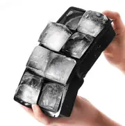8 Blocks Ice Cube Tray Easy-Release Silicone Large Ice Homemade Moulds for Drinks, Freezer,Whiskey, Cocktails.