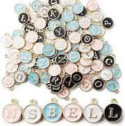 [GEHARTY] 104PCS Letter Charms for Jewelry Making Charm for Bracelet Charms Double Sided Alphabet Charms for Necklace Bracelet Jewelry Making