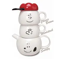 在飛比找PChome24h購物優惠-日本MARIMO CRAFT史努比SNOOPY茶壼茶杯組TE