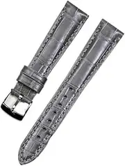 [KTGTCMPBMK] Accessories Leather Suitable Fit For Zenith ELITE Watch Strap 17mm Purple Black for