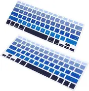 SWOOMEY 2pcs Durable Keyboard Cover Fashion Keyboard Film Compatible with MacBook Pro Air Breathable and Easy to Clean Deep Gradient
