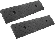 SOESFOUFU 2pcs Step Mats Small Step Ramp for Doorways Indoor/Outdoor Mobility Ramp Easy Install