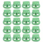 0.8x0.9" Cord Locks, 30 Pack Double Hole Spring End Toggle Stopper, Green