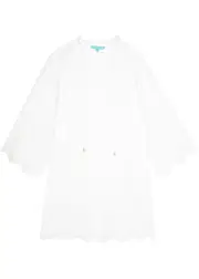 Melissa Odabash Lucy Broderie-anglaise Cotton Kaftan - White - S (UK8-10 / S) S (UK8-10 / S)