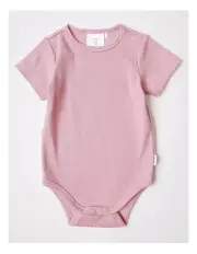 [Sprout] Essential Ribbed Bodysuit in Blush