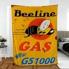 Vintage Style Retro Beeline Gas Ultra-Soft Micro Fleece Blanket