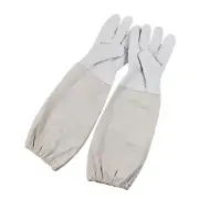 2Pcs Beekeeping Gloves PU Leather Gear Protection for Beekeepers Men Adults