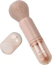 Outanaya 1Set Retractable Mini Makeup Brush Set for Women Blending Foundation Powder Brushes Travel Friendly Design Compact and Lightweight Cosmetic Tool for