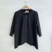 NWT Chico’s Zenergy - Black Neema Drape Front full zip jacket, sz 3