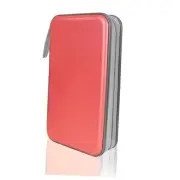 104 Capacity CD/DVD Case Wallet, Storage,Holder,Booklet () red