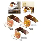 4x Bed Rail Brackets Bed Frame Hardware Bed Hinge