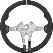 Steering Wheel, Suede Grip Wheel Replacement Compatible with F20 F22 F30 F32 M2 M3 M4, Blue Stripe Racing Steering Cover Assembly