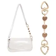 Bag Extender Chain, 1 Pcs Purse Strap Heart Shape Chain, Brown