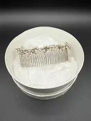 Lori London Sterling Silver and Pearl Hair Comb Bridal