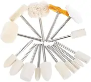 Zerodeko 50 Piece Polishing Kit Wool Wheel Brush for Drill Jewelry Watch Cleaning Detailing Accessory