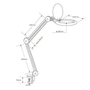 『青山六金』 含稅 LED 照明 放大鏡 10倍 觸控 調光 206.550 燈光 檯燈 octopus 鎖桌式 工作燈
