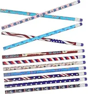 NUOBESTY Independence Day Pencils Flag Design Bulk Valentiens Pencils Perfect for Classroom Decor