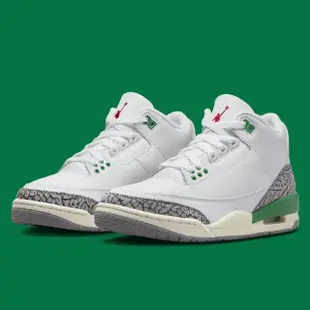 【NIKE 耐吉】休閒鞋 Air Jordan 3 Retro Lucky Green W 幸運綠 爆裂紋 女鞋 男段 CK9246-136