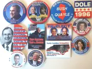 12 Presidential Campaign Buttons Trump Bush McCain Dole Republicans SET 79BB