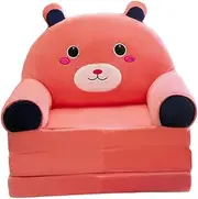 [STARTIST] Kids Couch Foldable Chair Recliner Decoration Soft Cute Flip Open Small Lazy Seat Floor Couch for Vehicle Children Girls Boys